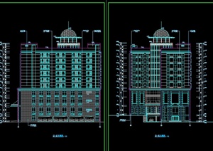 某简欧风格详细酒店建筑设计cad方案