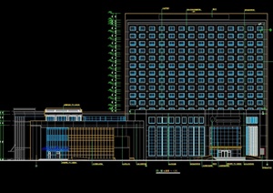 现代风格高层酒店建筑设计cad施工图
