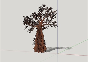 2D铁树雕塑小品设计SU(草图大师)模型