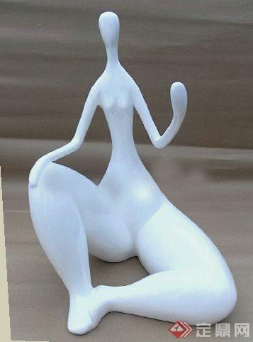 某抽象人物雕塑小品su单体模型(1)