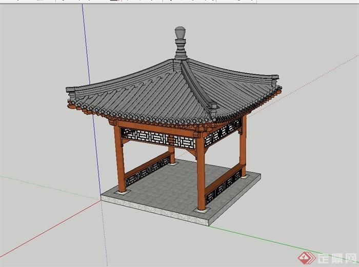 23种不同收集的中式亭子设计su模型(2)