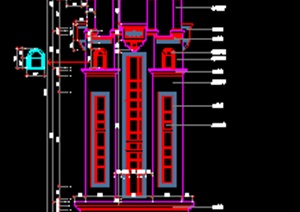 某欧式风格塔楼设计CAD方案图