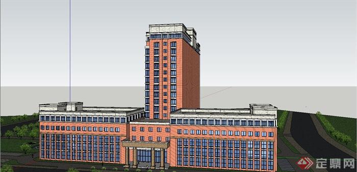某欧式风格医院大楼建筑设计SU模型(2)