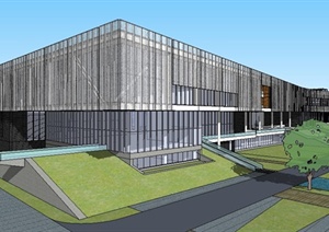 现代科技研发中心办公楼建筑设计Su模型