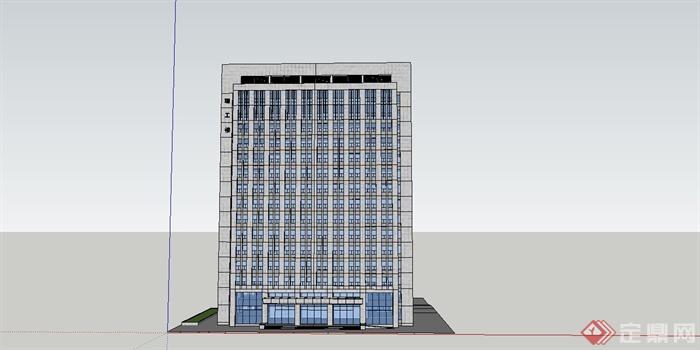 某现代风格技校教学楼建筑设计SU模型(2)