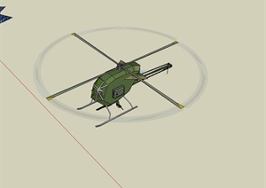 直升机详细设计SU(草图大师)模型