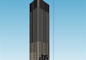 某新古典风格高层酒店办公综合建筑设计SU(草图大师)模型
