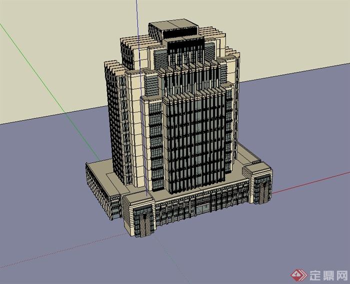 某新古典风格政府办公楼设计su模型(2)