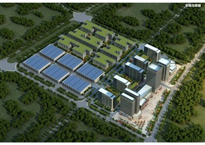 某现代风格工业园建筑设计3DMAX含JPG效果图