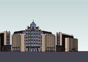 某精细新古典风格办公楼建筑设计SU(草图大师)模型