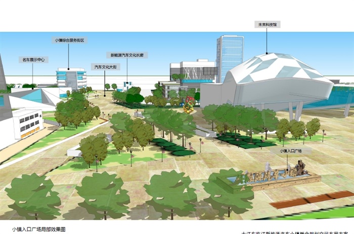 大江东新能源汽车小镇空间布局概念设计整套方案高清文本(8)