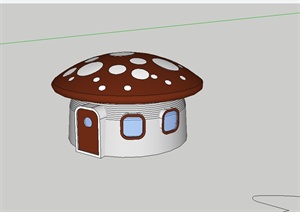蘑菇房卫生间设计SU(草图大师)模型