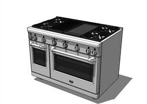 厨房烤箱微波炉设计SU(草图大师)模型