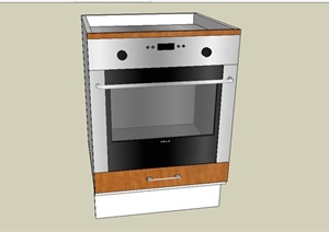 电烤炉设计SU(草图大师)模型