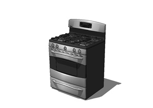 厨房电器及煤气灶设计SU(草图大师)模型