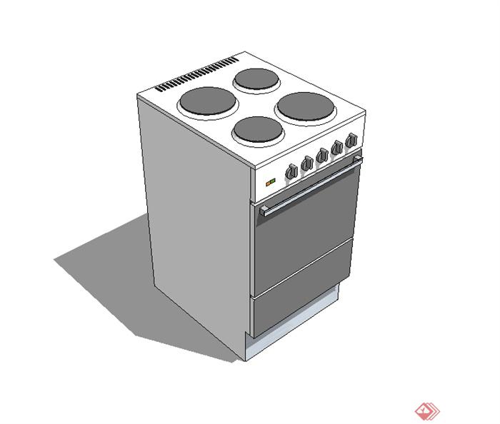 某厨房烤箱设计su模型(1)