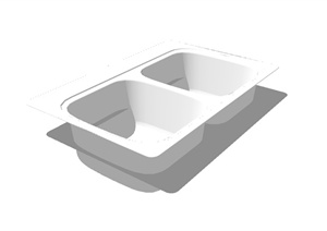 现代厨房洗菜盆简单设计SU(草图大师)模型