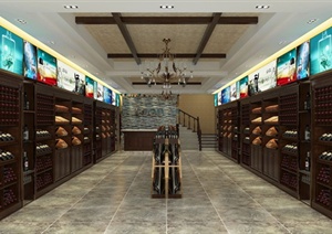 某现代中式风格酒庄室内装饰设计SU(草图大师)模型含JPG效果图