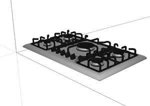 厨房煤气灶台设计SU(草图大师)模型