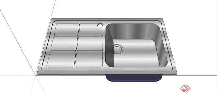 洗碗池设计SU模型(1)