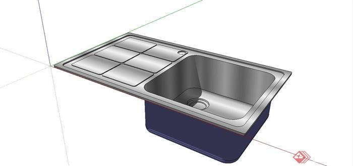 洗碗池设计SU模型(2)