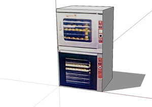 厨房电器冰箱设计SU(草图大师)模型
