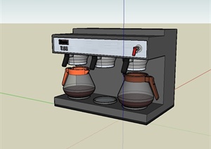 厨房热咖啡机电器设计SU(草图大师)模型