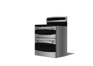 厨房烤箱电器设备设计SU(草图大师)模型