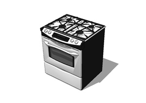 厨房电烤箱设计SU(草图大师)模型