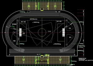 某现代风格详细体育场建筑设计cad施工图