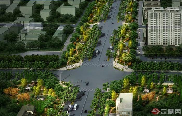 某地区大型道路街道景观设计方案pdf方案(4)