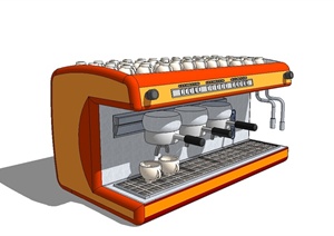 厨房咖啡机电器设备设计SU(草图大师)模型