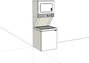厨房简单点的电器设备设计SU(草图大师)模型