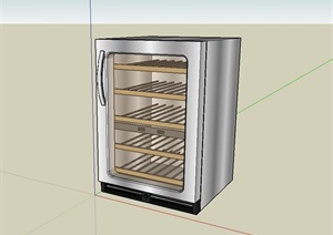 厨房整体消毒橱柜设计SU(草图大师)模型