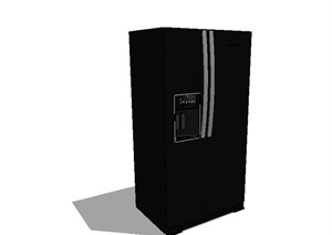 某冰箱及饮水机为一体的电器设备设计SU(草图大师)模型