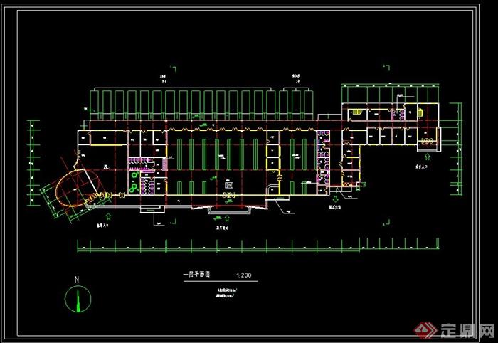 某现代风格客运站建筑设计CAD方案图(12)