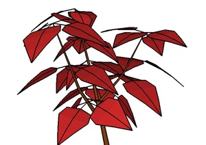 经典红树叶植物素材SU(草图大师)模型