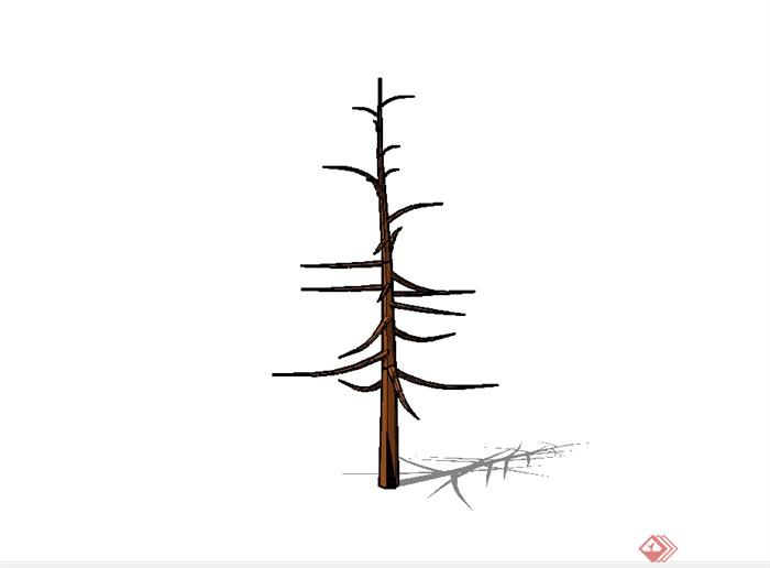 经典干枯树木素材设计SU模型(1)