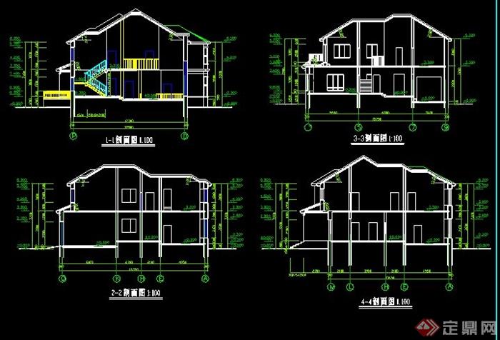 某二层精美别墅建筑方案图及效果图(4)