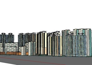 现代综合住宅小区建筑规划设计SU(草图大师)模型