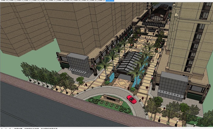 新古典风格公馆商业街加住宅SU精致设计模型