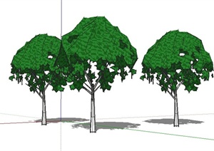 三棵树木植物素材SU(草图大师)模型