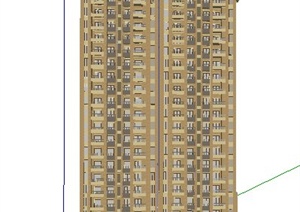 居住区高层住宅楼建筑设计SU(草图大师)模型