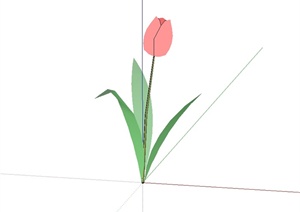 经典的一束花卉植物素材设计SU(草图大师)模型