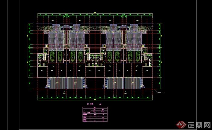 某新古典风格多层叠拼别墅住宅建筑设计CAD施工图含JPG效果图(6)