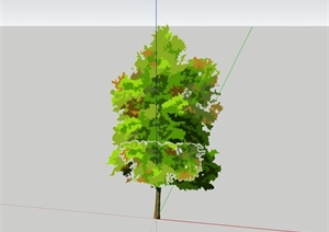 手绘2d树木植物素材设计SU(草图大师)模型