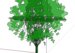 简易树木植物素材SU(草图大师)模型