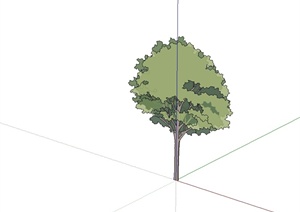 简单的2d手绘树木SU(草图大师)素材模型