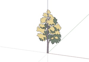 某单棵简单的树木素材设计SU(草图大师)模型