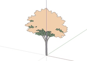 某园林景观树木设计SU(草图大师)模型